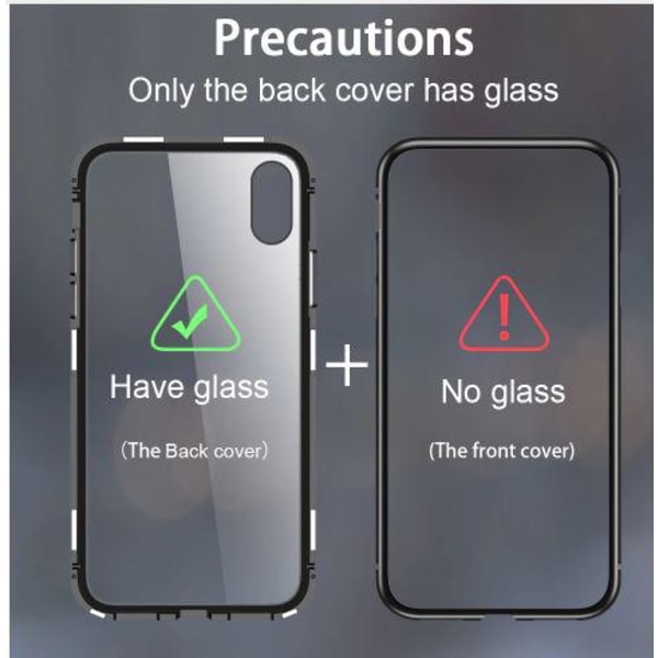 Magnetisk glas bakfodral för Samsung S8