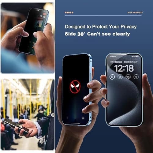 Sekretessfodral doubel för iPhone 15 plus svart