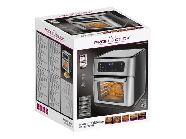 ProfiCook PC-FR 1200 H Airfryer 1500W Rustfrit stål/svart