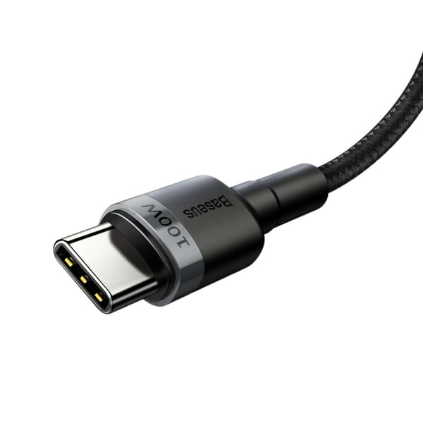 Baseus kabel Cafule PD USB-C - USB-C 2,0 m 5A grå-svart 100W svart