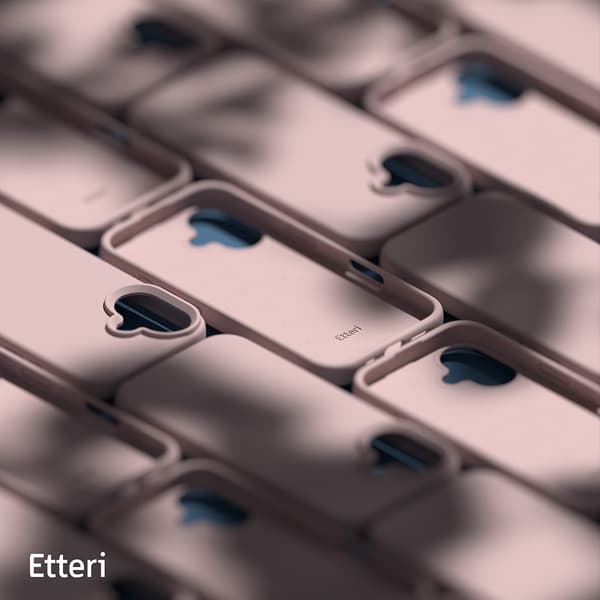 Etteri Silikonskal för iPhone 16 Plus ljusrosa