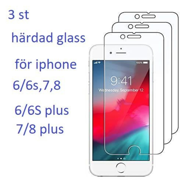 3 st iphone skärmskydd för iphone 6/6S PLUS 2.5D "Transparent"
"Transparent"