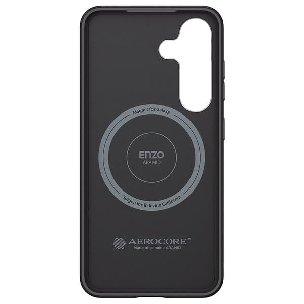 Samsung Enzo Aramidfodral för Samsung Galaxy S25 Svart-Silver