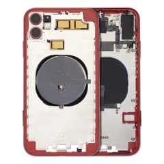 Baksida med förmonterade småkomponenter (utan bakstycke) för iPhone 11 (röd)