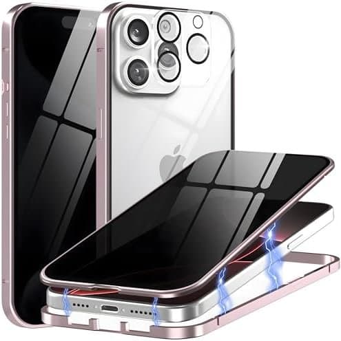 Sekretess dubbelt magnetiskt skal iphone 16 lila