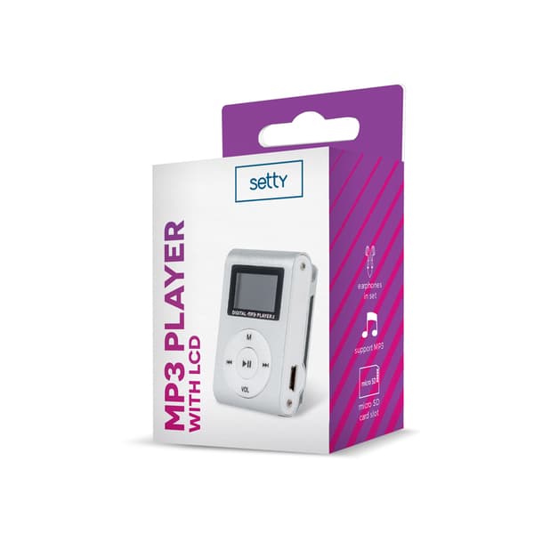 Setty MP3 med LCD + hörlurar silver silver