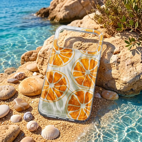 Ultrastyligt sommarfodral för iPhone 17 Pro Max 6,9\" orange