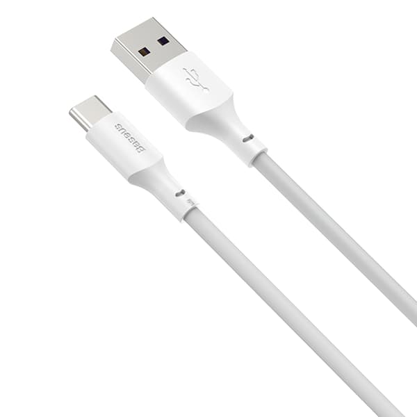 Baseus-kabel Simple Wisdom USB - USB-C 1,5 m 5A vit 2 st