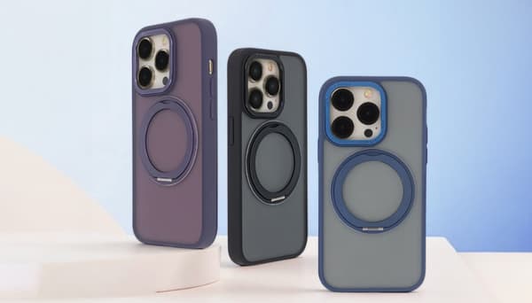 Secure Spinning Mag skal för iPhone 14 Pro lila