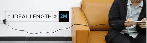 2M baseus iphoneladdare – Svart svart