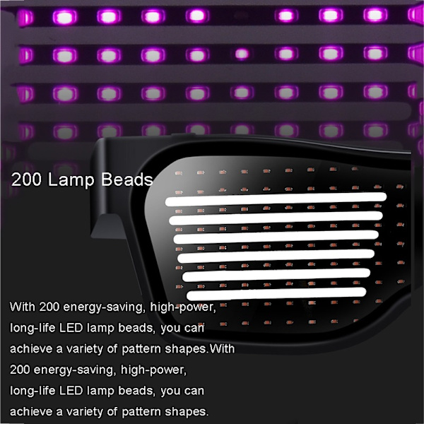 Bluetooth Appkontroll  Led Party Glasögon multi