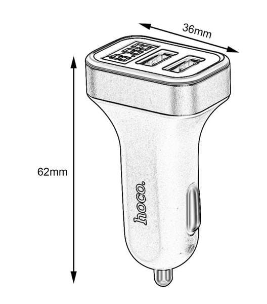 snabb billaddare HOCO Z3-2U Dual USB-portar