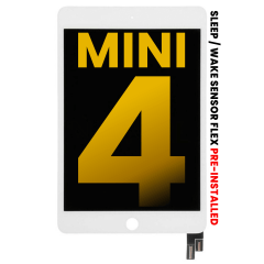 LCD-enhet med digitizer för iPad Mini 4 (renoverad) (vit)