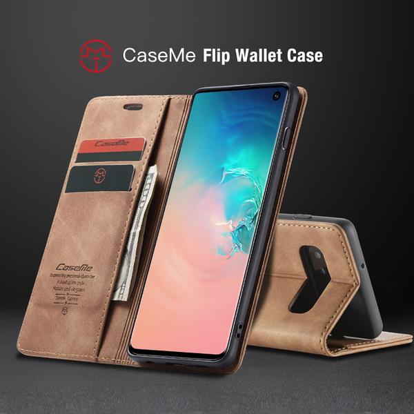 CaseMe 0013 Phone Case för Samsung S10 brun