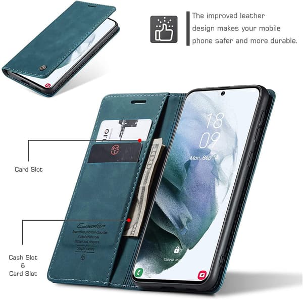CaseMe 013 för Samsung Galaxy S21plus Plånboksfodral | grön