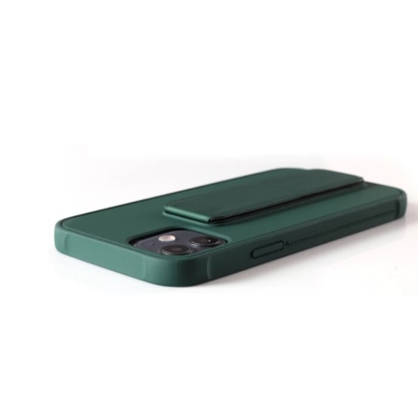 Kotelo Smart Velvet Book iPhone 13 - tummanvihreä vihreä
