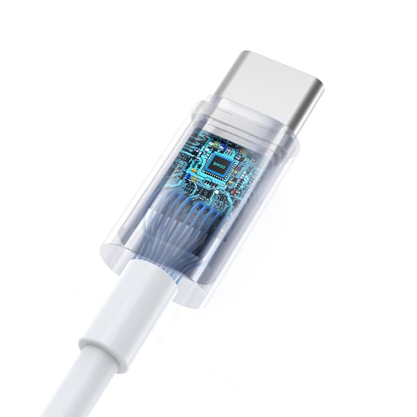 BWOO trådbundna hörlurar HF175 USB-C digitalt gränssnitt vit
