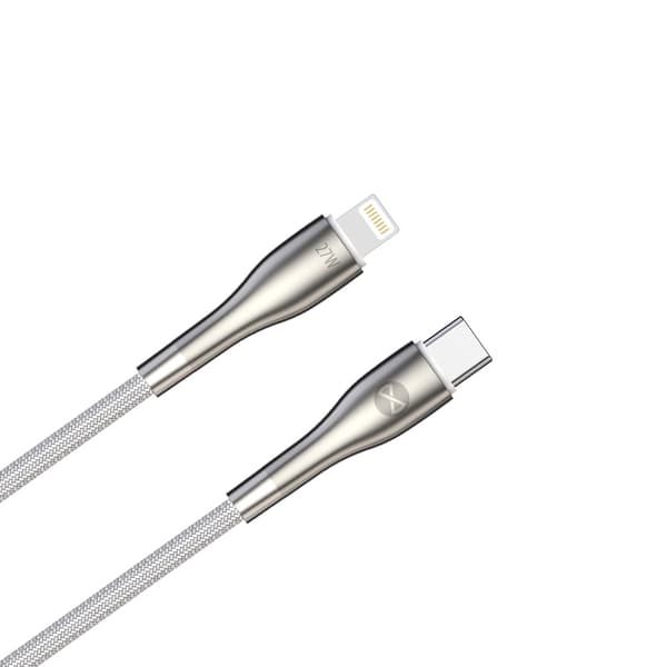 Forever Sleek kabel USB-C - Lightning 1,0 m 27W vit vit