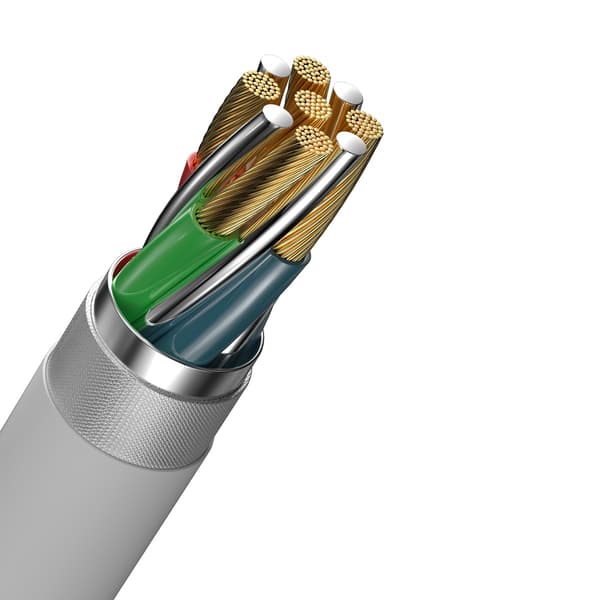 Devia-kabel Kintone EC151 USB-C - USB-C 1,0 m 3A vit