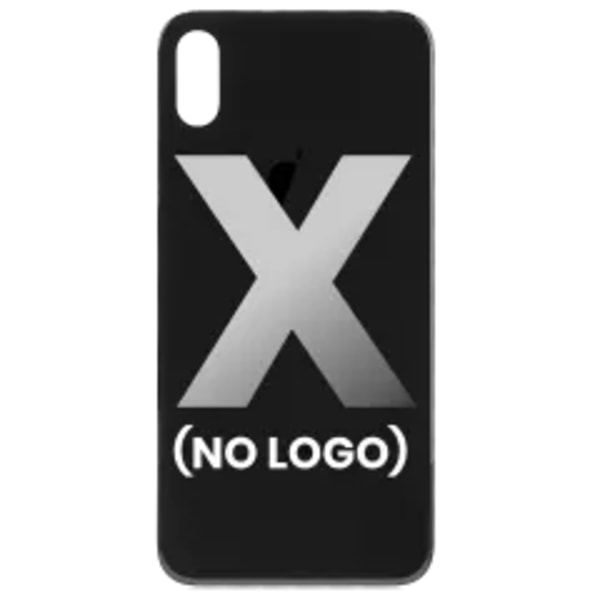 Baksidesglas för iPhone X (ingen logotyp) (rymgrå)