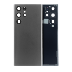 Baksidesglas med kameralins för Samsung Galaxy S22 Ultra (Service Pack) (Grafit)