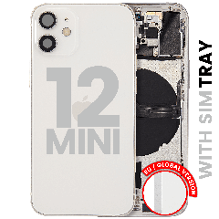 Bakre hölje med smådelar för iPhone 12 Mini (EU / Global version) (Begagnad OEM Pull: Grade B) (Vit) vit