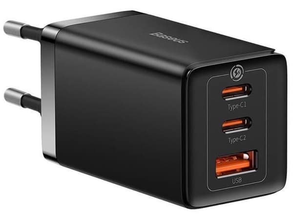 Baseus GaN5 Pro Strömforsyningsadapter 65Watt svart svart