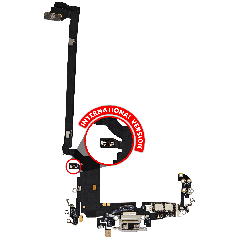 Laddningsport Flexkabel för iPhone 17 Pro Max (Premium) (Internationell version) (Silver) silver