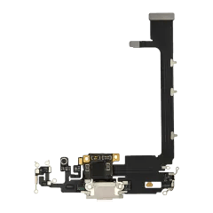 Laddningsport Flexkabel med kort för iPhone 11 Pro Max (Eftermarknad Plus) (Silver) silver