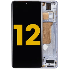OLED-enhet med ram för Xiaomi 12 / 12X / 12S (renoverad) (blå)