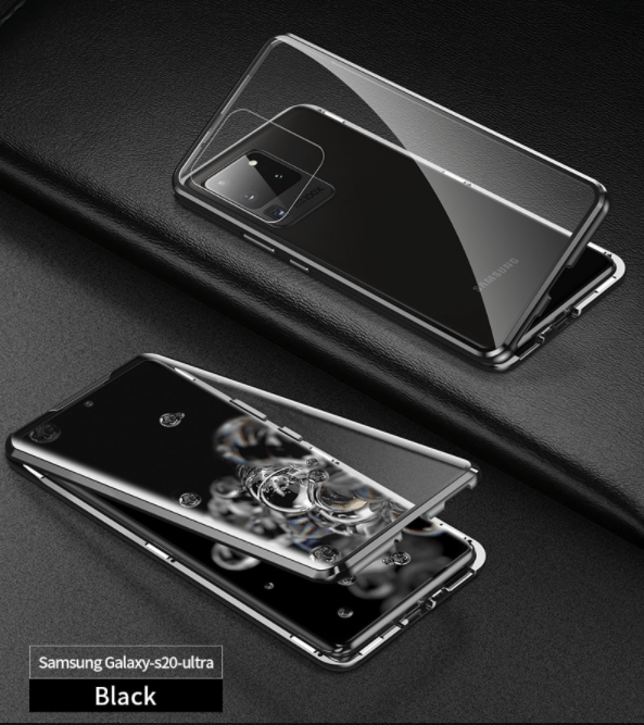 Dubbel magnetfodral för Samsung S20 Plus – Svart svart
