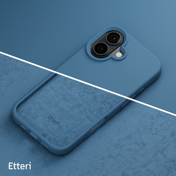 Etteri Silikonskal för iPhone 16 Plus mörkblå blå