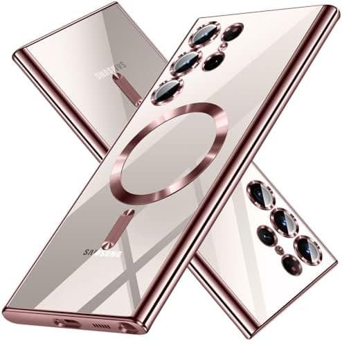 Chrome Mag-fodral för Samsung Galaxy S25 – Rosa
