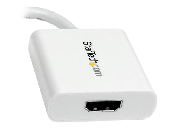 StarTech.com Mini DisplayPort® to HDMI® Video Adapter Converter 1920x1200 - White Mini DP to HDMI Adapter M/F (MDP2HDW) Videoadapter 17cm vit
