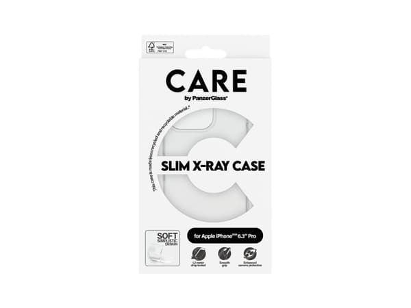 PanzerGlass CARE by Fashionable Case Transparent X-Ray Soft Basic iPhone 16 Pro Skal Transparent