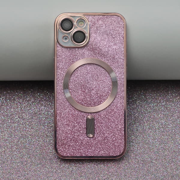Glitter Chrome Mag-fodral för iPhone 13 6,1\" rosa