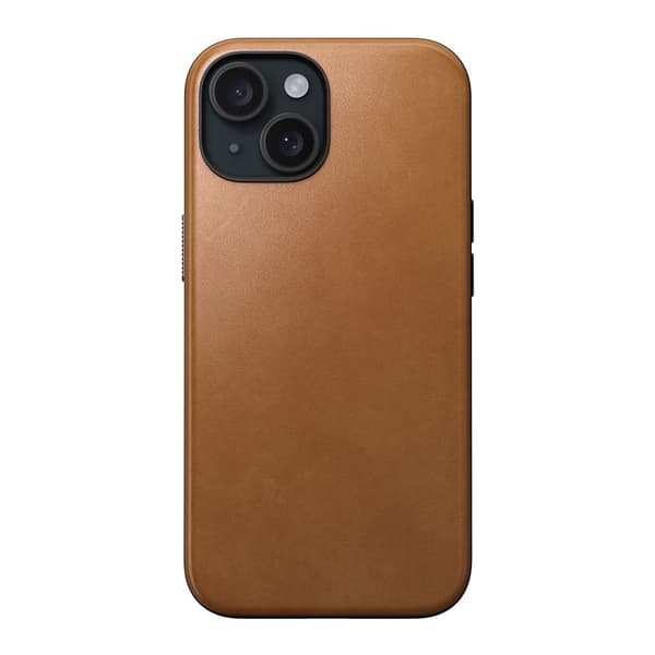 Nomad Modern läderfodral för iPhone 15 6,1\" engelskt brunt