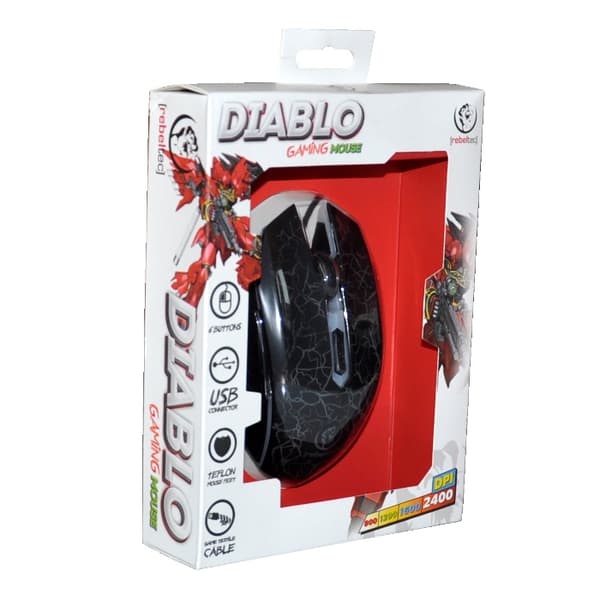 Rebeltec gamingmus DIABLO röd