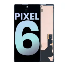 OLED-enhet med ram (med fingeravtryckssensor) för Google Pixel 6 (äkta OEM) (alla färger)