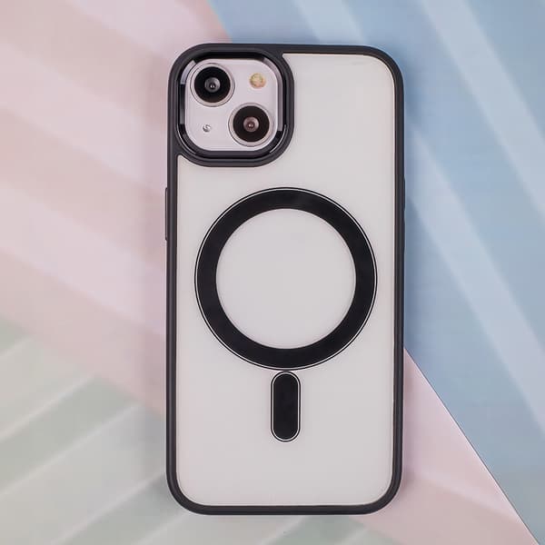 Satin Clear Mag-skal för iPhone 15 Plus 6,7\" svart
