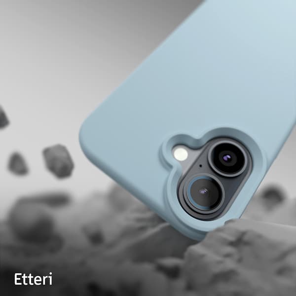 Etteri Silikon Mag skal för iPhone 16 Plus ljusblå