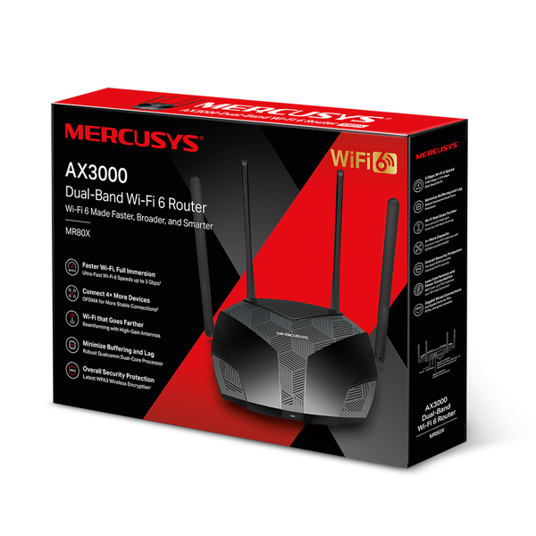 Mercusys MR80X V2 trådlös router