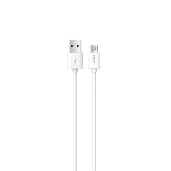 Devia-kabel Smart EC081 USB - MicroUSB 1,0 m 2,1A vit