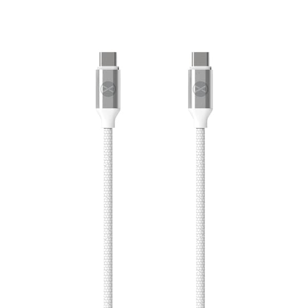 Forever-kabel USB-C - USB-C 1,2 m 3A 20W WHP12320 vit
