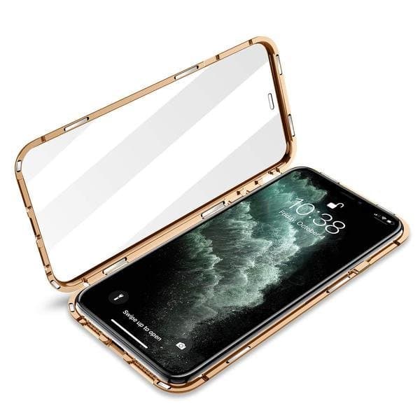 magnet fodral för din iphone 11 med häradt glas