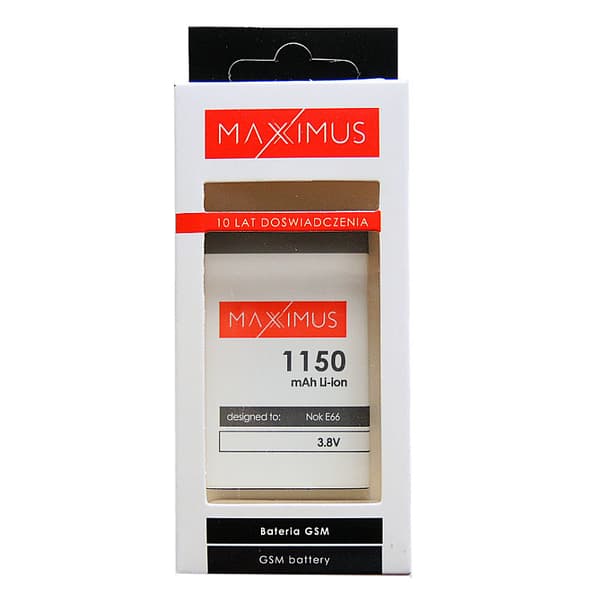BATTERI MAXXIMUS NOKIA E66 1150mAh Li-ion BL-4U