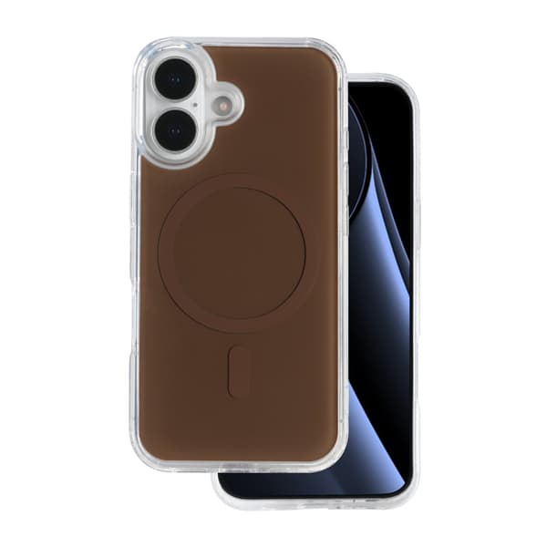 Lowkey Mag för iPhone 16 brun brun