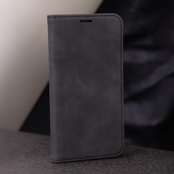 IPhone 16 pro Plånboksfodral Smart Suede - Svart svart