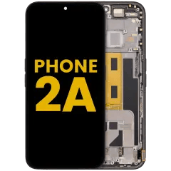 OLED-enhet med ram för Nothing Phone (2a) (renoverad) (svart) svart