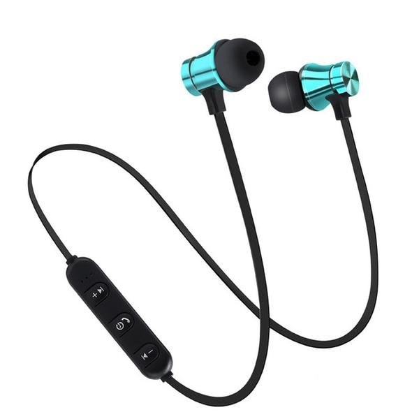 Magnetiska trådlösa  Stereo Sport Vattentäta hörlurar blå